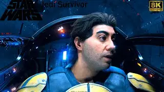 Star Wars Jedi Survivor Gameplay:Fighter Chase Scene 8K|On The RTX 4090 + Ryzen 9 7900X