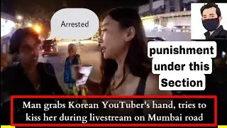 Korean woman YouTuber harassed on Mumbai street during live stream #youtube #korean #zeenews  #girl
