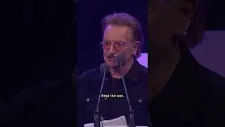 U2's Bono used his The Ivors Academy speech to call for peace and to end the bloodshed in Palestine