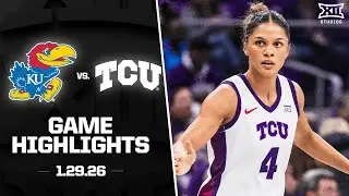 Kansas vs. #12 TCU Game Highlights | 2025-26 Big 12 Women's Basketball