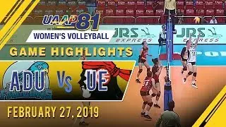 UAAP 81 WV: AdU vs. UE | Game Highlights | February 27, 2019
