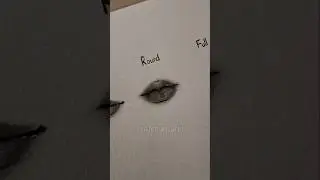 Lips drawing ✨️ (Thin, Round & Full) #drawing #howtodraw #art #sketch #shorts