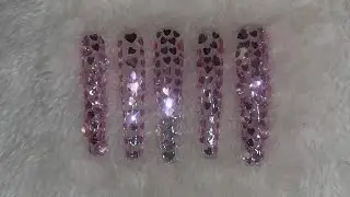 Heart & Waterdrop🩷💧Valentines Day Nailzzz Pt. 1 #watchmework #nails #heart #shein #longnails #fyp