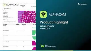 Coloured reports in ALPHACAM 2025 1