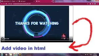 How to add video in html no css