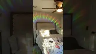 Obsessed with my disco ball suncatcher from HavenPrintCo #suncatcher #sticker #rainbow #stickers