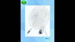 Simple Deluxe 16 Inch Digital Wall Mount Fan with Remote Control 3 Speed-3 Oscillating Modes-72 I...