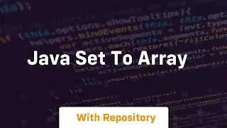 java set to array