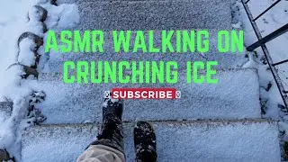 ASMR Walking on Crunchy Ice ❄️ in Grass, Bark, Sidewalk | Satisfying | No Talking