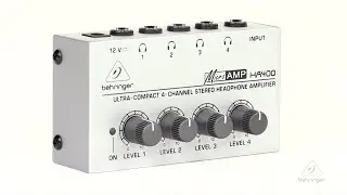 MICROAMP HA400 Ultra-Compact 4-Channel Stereo Headphone Amplifier