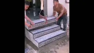 precast stair concrete installation. #shortvideo #buhayarkitektovlog