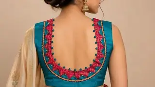 New blouse back neck design cutting and stitching 