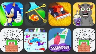 Sonic Dash, save the fish, Fight For America,Harvest.io, my talking juan, hide ball game,punchy race