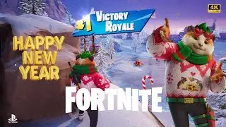 Crazy Gameplay with Winterfest gifted character *CHEEKS* Fortnite [4K HD PS5] : HAPPY NEW YEAR 2026