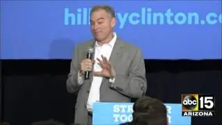 Tim Kaine says he's UNDEFEATED & will beat Donald Trump to the White House