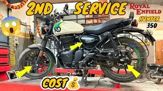 2026 Royal Enfield Hunter 350 2nd Service😱Cost ! Kilometres इतनी महंगी Service हैं क्या 🤔