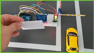 Entrance access control system with barrier and RFID, arduino project