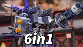 Space vehicle transforming toys 6 in 1 Weisp mini transformers stop motion.