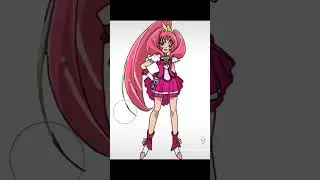 Turning Glitter force into glitter pink! 💖 #GlitterForce #DigitalArt #IbispaintX #pink #Shorts #fyp