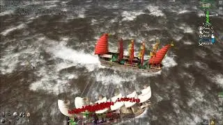 ATLAS PVP - Galleon vs Galleon & 4 brigs MASSIVE NAVAL PVP OwO vs BLDX/OOF