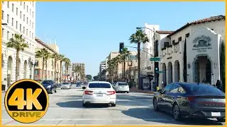 Driving Tour of Colorado Blvd, Pasadena (Shipping street) [4K]