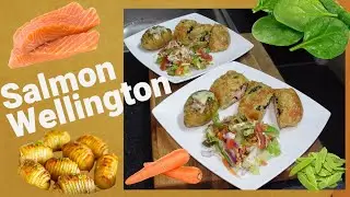 Salmon Wellington | Plus Hasselback Potatoes #easyrecipe #salmon