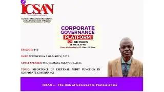 IMPORTANCE OF EXETRNAL AUDIT FUNCTION IN CORPORATE GOVERNANCE
