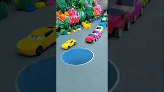 Pushing tractor and car in pit #satisfying #fmtoy #shorts #pushcar #tractor #jcb #entertainment