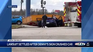 Lawsuit settled after Denny's sign crushed car, killing Kentucky couple back in 2023