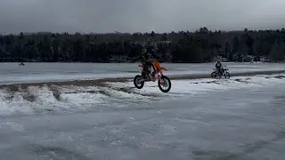 KTM and KX 85 ripping on the ice