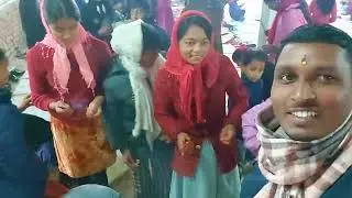 @Education,उज्बल ज्ञान शिक्षा गरुडा न.पा.-०३  मलाही रौतहट नि:शुल्क  टिउस्न को बच्चाहरु पुजा गर्दै