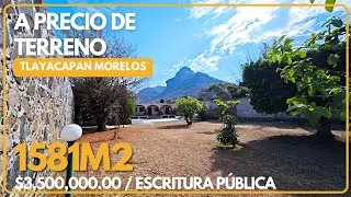 😱 A PRECIO DE TERRENO 1581M2 🏡 Casa CORRAL ‼️ Tlayacapan Morelos ✅