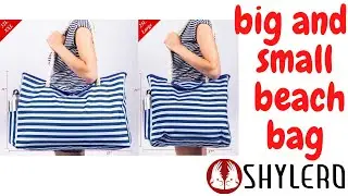 Beach Bag, Nautical Beach Tote with Best Beach Bag Design. BONUS Waterproof Phone Case Included