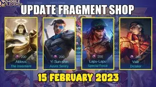 FRAGMENT SHOP UPDATE 15 FEBRUARY 2023 - Mobile Legends