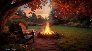 Autumn Garden Fire &ndash; 3 Hours of Cozy Relaxation and Falling Leaves 🍁🔥