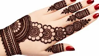 आसान मेहंदी डिजाइन 🌹| Beautiful New Stylish Mehandi Design | Back Side Deferent Mehandi Tutorial | 