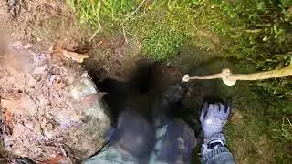 Descending Into A Small Cave We Found