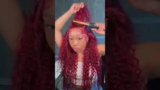 Burgendy 99J 13x4 Lace Front Wig Deep Wave Human Hair Wig #favhair #hairstyle #wigs