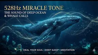 [528Hz] Deep Ocean Whale Sounds for Sleep & Meditation | 심해 고래 울음소리, 깊은 수면과 명상을 위한 치유 주파수