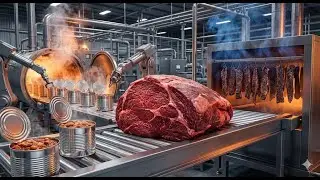 Inside a High-Tech Factory: Canning (-Vacuum) vs Drying (+Smoke) Bison Meat (Full Process)