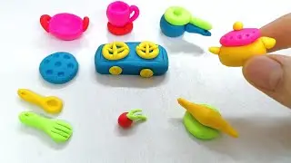 primitive kitchen set /mitti ke khilaune /miniature kitchenware with clay #kitchenset