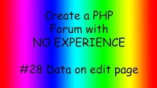 How to make a PHP forum ep28 Displaying data on Profile pages.