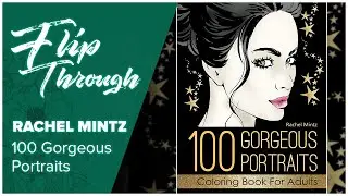 Rachel Mintz - 100 Gorgeous Portraits Coloring Book PDF Flip through #RachelMintz