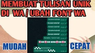 CARA MEMBUAT TULISAN UNIK DI WHATSAPP