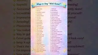 Ways to say 