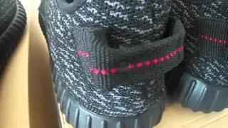 A comparison for 350 'real' and 'fake' yeezy pirate black