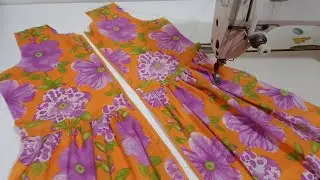 How to make open frock for baby girl cutting and stitching| unique dress design 2024