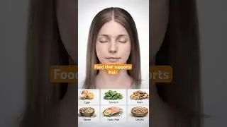 Foods That Support Hair #shorts #biology #food #nutrition #health #treatment #anatomy #natural