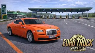Orange Rolls-Royce Cruising Europe | ETS 2 Mod Gameplay