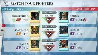 Gods of Rome Pvp fight part 1 - Prometheus VS Darius